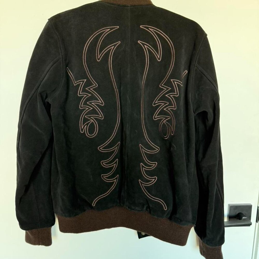 Brand New Lucchese Suede Bomber Jacket - M - Picture 8 of 8